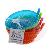 Fig & Olive Bowls with Built-in Straws (Set of 4)