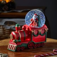 Three Kings 8cm All Aboard! Santa's Locomotive SnowSphere