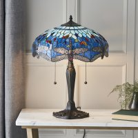 Dragonfly blue 2 light Table lamp