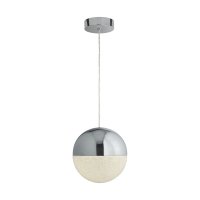 Searchlight Marbles LED Globe Pendant Crushed Ice Effect Shade Chrome