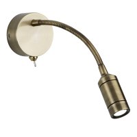 Searchlight Flexy Wall LED Adj Wall Light Flexi Arm Antique Brass