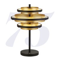 Searchlight Hive Black/Gold Leaf 3Lt Led Table Lamp