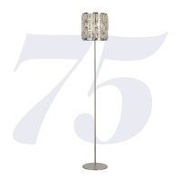 SEARCHLIGHT BIJOU 1LT CHROME FLOOR LAMP WITH CRYSTAL GLASS