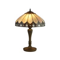 Searchlight Pearl Bronze/Black/Clear/Brown/Purple Tiffany Table Lamp