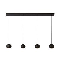 Searchlight Eindhoven 4 Light Matt Black Bar Pendant