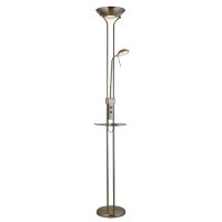 Searchlight Wireless Usb Led Mother & Child Floor Lamp, Satin Nickel