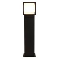 SEARCHLIGHT ATHENS OUTDOOR 1LT LED POST, DIE CAST WITH OPAL SHADE