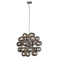 Searchlight Berry 27Lt Pendant, Chrome With Smoked Glass
