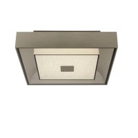Searchlight Rhea Led Square Flush Light Silver With Crystal Sand