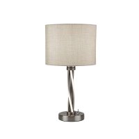 Searchlight Vegas Led Twist Table Light, Satin Silver