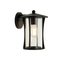 Searchlight Pagoda Outdoor Wall/Porch Light Black with Clear Glass