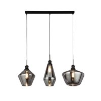 Searchlight Mia 3 Light Bar Pendant With 3 Styles Of Smoked Glass