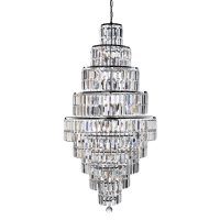 Searchlight Empire 13 Light Chandelier Chrome Clear Crystal