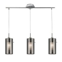 Searchlight Duo 2-3 Light Ceiling Bar with Smokey Outer/Frosted Inner Glass Shades