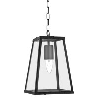 Searchlight Voyager Lantern Tapered Black with Clear Glass