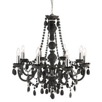Searchlight Marie Therese 8 Light Ceiling Charcoal Grey Acrylic