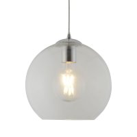 Searchlight Balls Round Pendant (25cm Dia) Chrome & Clear Glass