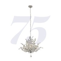 Searchlight Bouquet 7 Light Chrome Pendant With Crystal Glass