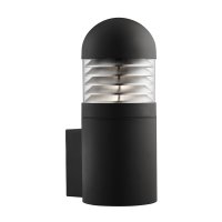 Searchlight Bronx Bollards & Post Lamps-Large Outdoor Cylinder Wall Bracket-Black