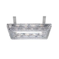 Searchlight Vesuvius- 26 Light Rectangle Crystal Ceiling Chrome Clear Coffin Drop Trim & Ball Drops