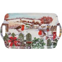 Macneil Xmas Robins Large Tray