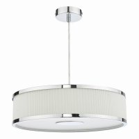 Alvaro 3 Light Single Pendant Polished Chrome Ivory