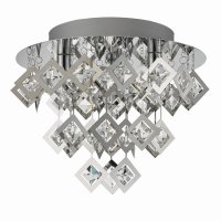 Russell 3lt Flush Polished Chrome & Clear Glass
