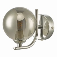 Cradle 1 Light Wall Light Polished Chrome Smoked Glass