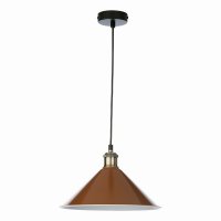 Kinsley 1 Light Easy Fit Metal Shade Gloss Rust/Umber 30cm