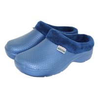 Town & Country Fleecy Cloggies - Navy Size 8