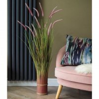Faux Decor Faux Bouquet Lilac Grass Tails 120cm