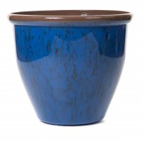 Creekwood Running Glaze Planter 40cm - Blue