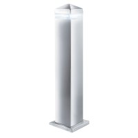 SEARCHLIGHT INDIA LED OUTDOOR POST - 45cm SATIN SILVER SQUARE - 16 LEDS