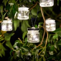 Smart Solar Firefly Jar Solar String Lights – Set of 10