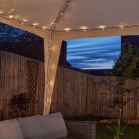 Smart Solar Gazebo String Lights 140 LED Warm White