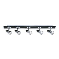 Searchlight Comet 5 Light Bar Spot Matt Blk/Chrome Gu10