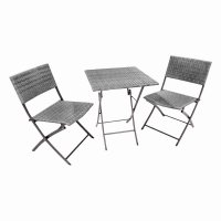 Nevada Folding Bistro Set - Grey
