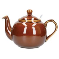 London Pottery Farmhouse Filter 4 Cup Teapot Rockingham Brown