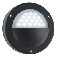 SEARCHLIGHT LED OUTDOOR WALL LIGHT BLACK - WHITE LED