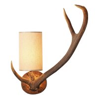 David Hunt Antler Wall Light Right Hand with Shade