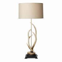 David Hunt Antler Bleached Table Lamp with Shade