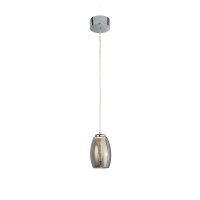 Searchlight Cyclone Ceiling Pendant Chrome & Smoked Glass