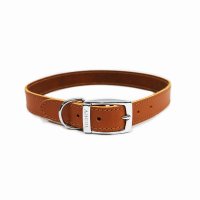 Ancol 50cm Sewn Leather Dog Collar - Tan