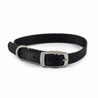 Ancol Nylon Black Dog Collar - 30cm/12"