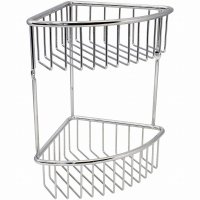 Stainless Steel 2 Tier Corner Basket