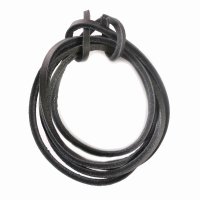 Shoe-string Laces 120cm - Black Leather