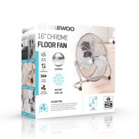 Daewoo 16” High Velocity Floor Fan - Chrome