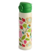 Puckator Reusable Push Top Stainless Steel Hot & Cold Thermal Insulated Drinks Bottle - Autumn Falls