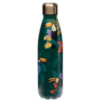 Puckator Reusable Stainless Steel Hot & Cold Thermal Insulated Drinks Bottle 500ml - Toucan Party
