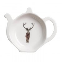 Sophie Allport Fine Bone China Tea Bag Tidy - Highland Stag